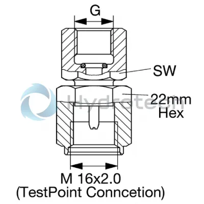 HYDAC TECH-HYCON DIV-Hydac Test Direct Gauge Adapter 6003769-6003769