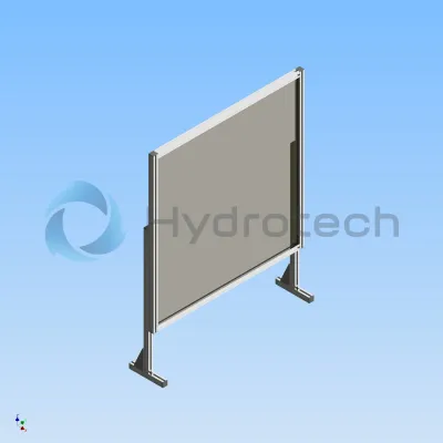 Hydrotech Inc.-3ft x 3ft Social Distancing Safety Barrier Including Adjustable Base With Clear Plexiglass-