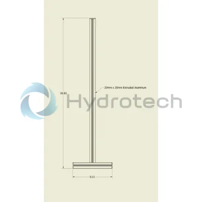 Hydrotech Inc.-3ft Vertical Adjustable Height Surface Base For Social Distancing Barrier-GA0000AHSB