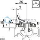 technical illustration-PROTECTIVE PANE-Protective pane profile, clean room, N8 basic profile
