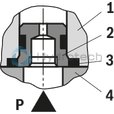 technical illustration-R901427470-For intended use in potentially explosive atmosphere For subplate mounting Porting pattern according to ISO&nbsp;4401 Spring centering, spring end position or hydraulic end position wet-pin DC or AC solenoids Solenoid coil is rotatable by 90&deg; Optional auxiliary operating device Electrical connection as individual connection with cable gland Switching time adjustment, optional Preload valve in channel P of the main valve, optional