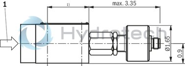 technical illustration-R901364152-Direct operated directional seat valve with mechanical actuation Porting pattern according to DIN24340, form A (without locating hole) Safe switching also with longer standstill periods under pressure Operating methods: mechanical (roller plunger) Inductive position switch (contactless), optional