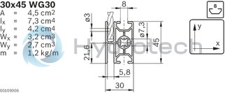 technical illustration-OBSOLETE-Cover cap, protective grille profile 30x30, black