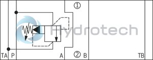 technical illustration-R900431828-Size 10, symbol A - TA and B - TB, with manual actuation