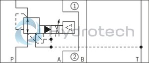 technical illustration-R901366629-Size 6, P2 &rarr; P1, electrical with integrated electronics, 24 V DC