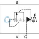 technical illustration-R900943087-Suitable for use as preload, sequencing and changeover valve For subplate mounting Porting pattern according to ISO&nbsp;5781 As cartridge valve 4&nbsp;pressure ratings 4 adjustment types:<br>
&bull; Rotary knob<br>
&bull; Sleeve with hexagon and protective cap<br>
&bull; Lockable rotary knob with scale<br>
&bull; Rotary knob with scale Check valve, optional