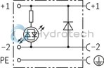 technical illustration-R901017027-Mating connector, connector 3-pole (2 + PE) EN 175301-803