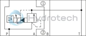 technical illustration-R901447274-Size 6, P &rarr; T, electrical with external electronics, 24 V DC