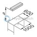 technical illustration-3842537343-With three GST outlet sockets for looping through the electrical current Very inexpensive to operate (low power consumption, long life) Low weight Suitable for use at ESD workstations SL&nbsp;78 electronic: Attached to a strut extension (workstations with B&nbsp;=&nbsp;990&nbsp;mm) or to a hanger (workstations with B&nbsp;&ne;&nbsp;990&nbsp;mm) SL&nbsp;48 electronic: Mounting to a hanger SL&nbsp;36 electronic: Fastening to the vertical strut of the strut extension