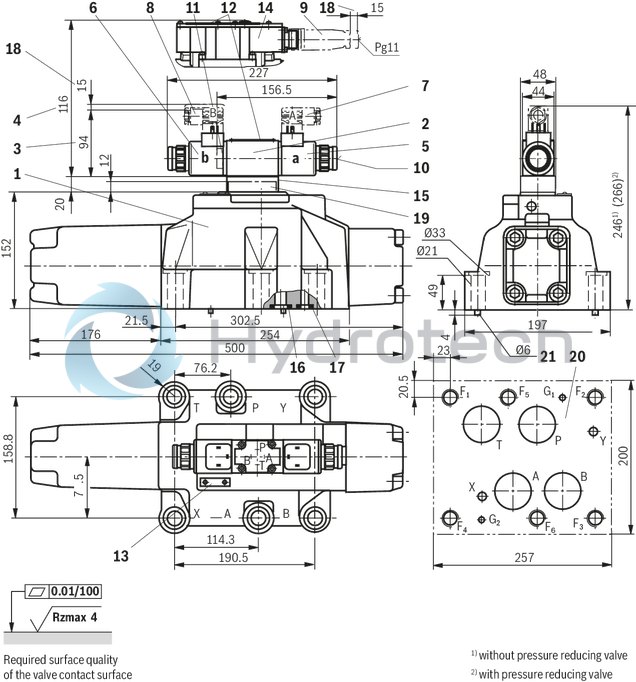 technical illustration-R901093628-Size 10, symbol W9, electrical with external electronics, 24 V DC