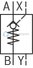 technical illustration-R900247925-Pilot operated check valve, with or without pre-decompression Flange connection Tank installation Cartridge valve without control open spool (check valve) Reduced switching noises due to damping measures Rotatable low-pressure connection (housing) Inductive position switch, optional Higher operating pressures, on request