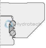 technical illustration-R165111320-Ball runner block, FNS, size 15, steel CS, accuracy high, low preload, without ball chain