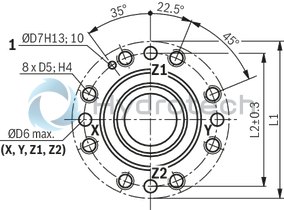 technical illustration-R900912728-Size 32, symbol H2, hydraulically actuated