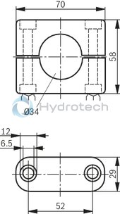 technical illustration-R901425454-Electronic pressure switch with display, 2 switching outputs, pressure range 0 &hellip; 400 bar, connector 4-pole M12x1 A-coded, throttle element
