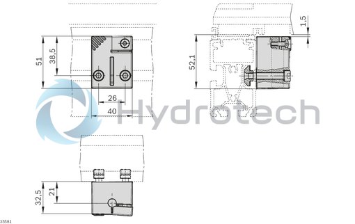 technical illustration-SWITCH BRACKET-Switch Bracket SH 2/U