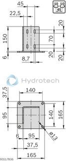 technical illustration-BASE PLATE-Base plate, steel 90x90