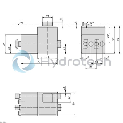 technical illustration-3842549696-VE 2/RS-H return stop, pneumatic