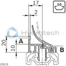 technical illustration-PROTECTIVE PANE-Protective pane profile, clean room, N8 basic profile