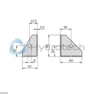 technical illustration-3842536119-Supporting bracket left, length 255