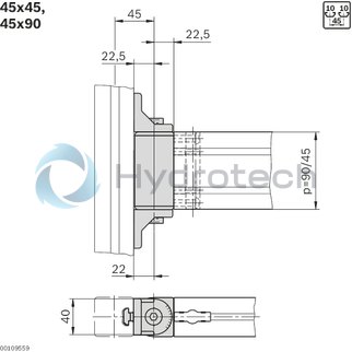 technical illustration-3842522633-Swivel bearing 45x90 standard