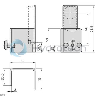 technical illustration-3842545144-Flat antenna mounting kit ID 200/MS-7 (longitudinal conveyor)