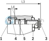 technical illustration-R901407515-Type of actuation: pneumatic-hydraulic For subplate mounting Porting pattern according to ISO&nbsp;4401 Subplates according to data sheets 45054 to 45060 (separate order) Spring centering, spring end position or hydraulic end position Optional auxiliary operating device Switching time adjustment, optional Preload valve in channel P of the main valve, optional Stroke setting at main spool, optional Stroke setting and/or end position control, optional Inductive position switch and proximity sensors (contactless)