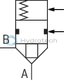 technical illustration-R900910269-Size 16, bidirectional (A → B, B → A), hydraulically actuated, spool type AE