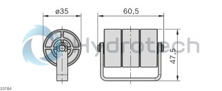 technical illustration-3842546107-Roller cleat D35 65-120