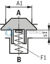 technical illustration-R900247925-Pilot operated check valve, with or without pre-decompression Flange connection Tank installation Cartridge valve without control open spool (check valve) Reduced switching noises due to damping measures Rotatable low-pressure connection (housing) Inductive position switch, optional Higher operating pressures, on request