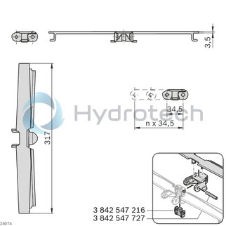 technical illustration-3842546093-Chain plate for flat conveyor chain 160