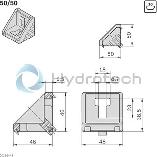 technical illustration-3842548871-Cover cap for bracket 50/50, black