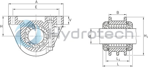 technical illustration-R106024020-Linear set (plastic), 40, with two seals, CR