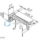 technical illustration-TOOLHOLDER-Tool holder length 105, ESD