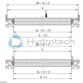 technical illustration-IDLE ROLLER-EcoFlow roller – steel, galvanized, EL = 525