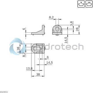 technical illustration-GUSSET R40X43-Bracket R40x43 set (standard)