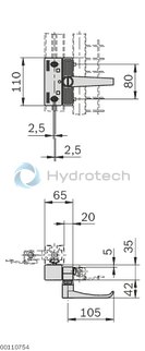technical illustration-3842525947-Door lock for sliding doors, uniform locking