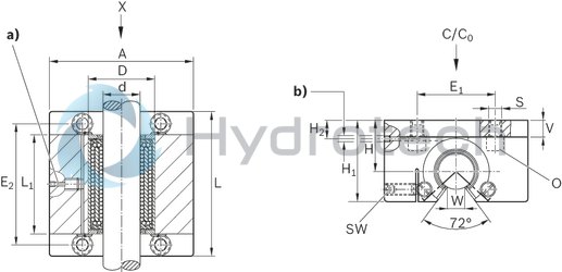 technical illustration-R107625020-Linear set (steel), E-50, with two seals