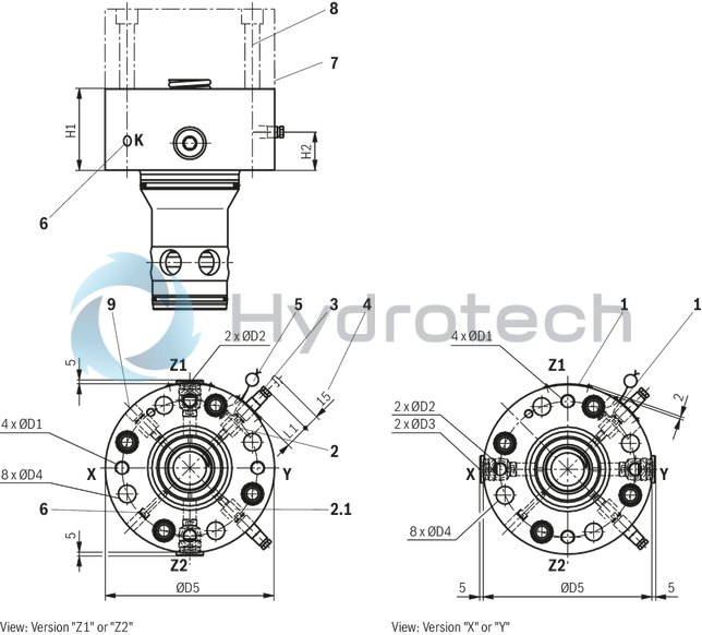 technical illustration-R901336219-Actively controllable 2/2 directional cartridge valve ("two-level active logics") Modular design, flexible circuit set-up Installation bore according to ISO&nbsp;7368 Energy efficiency due to flow-optimized geometry Leakage-free due to integrated shaft sealing Spool position monitoring &ldquo;closed&rdquo; and/or &ldquo;open&rdquo; or analog (can also be retrofitted) BG certification