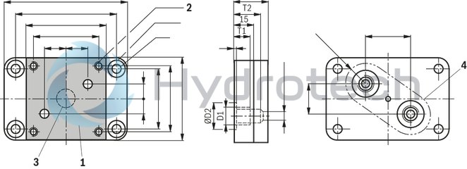 technical illustration-R900459500-For subplate mounting For threaded connection for block installation lockable rotary knob