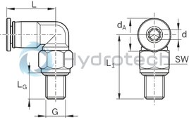 technical illustration-R341703909-Elbow plug-in connection - M6