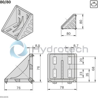 technical illustration-3842530360-Bracket 80x80 set (standard)