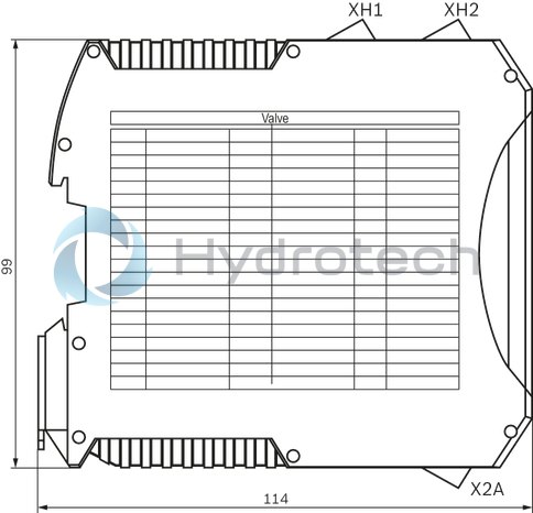 technical illustration-R901439034-Valve amplifier for proportional valves with 1 solenoid without position feedback