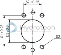 technical illustration-R901230040-Gerotor pump, size 80 cm&sup3;, pressure 15 bar for cooling or filter circuits