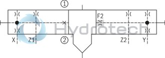 technical illustration-R901336219-Actively controllable 2/2 directional cartridge valve ("two-level active logics") Modular design, flexible circuit set-up Installation bore according to ISO&nbsp;7368 Energy efficiency due to flow-optimized geometry Leakage-free due to integrated shaft sealing Spool position monitoring &ldquo;closed&rdquo; and/or &ldquo;open&rdquo; or analog (can also be retrofitted) BG certification