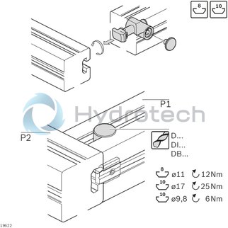 technical illustration-3842548936-Quick connector 0° steel, stainless N10
