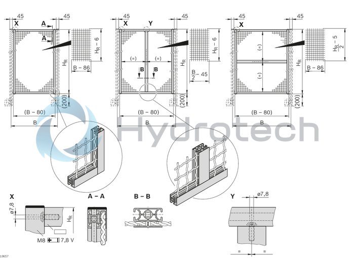 technical illustration-OBSOLETE-Cover cap, protective grille profile 30x30, black