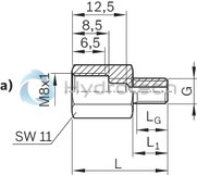 technical illustration-R345503079-Connector - tube &Oslash; 4mm - M6