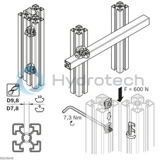 technical illustration-PANEL CONNECTOR-Parallel connector N10