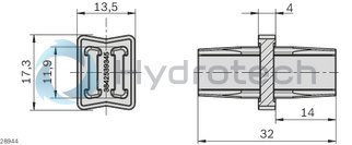 technical illustration-3842539340-Slide rail, narrow ESD