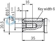 technical illustration-R900961556-Internal gear pump, size 11, pressure 350 bar for industrial applications, open circuit